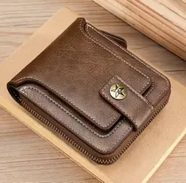 Cartera Billetera Monedero De Cuero Para Hombre 