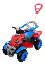 Carrinho De Passeio Infantil Quadriciclo Haste Pedal Menina Cor Vermelho_aranha