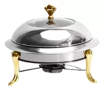 Chafing Dish Tapa Transparente Pequeña Olla Oro 20cm