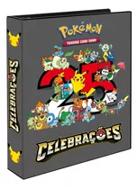 Álbum Pasta Fichário Pokemon Celebração 25 Anos Capa Dura