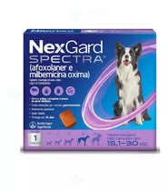 Comprimido Antiparasitário Para Pulga Carrapato Vermes Sarnas Merial Nexgard Spectra Tablete Para Cão De 15.1kg A 30kg