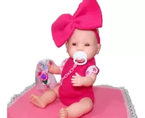 Bebe Boneca Reborn Bebê Tipo Reborn Barata Pequena + Brinde