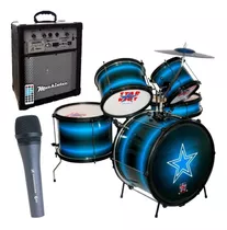 Kit Bateria Infantil Acústica Star Kids C/ Acessórios Luen