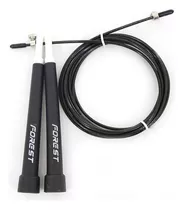 Soga Speed Rope Para Saltar Rulemanes Forest Fitness Acero Color Negro