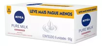 Sabão Em Barra Nivea Sensitive Pure Milk Beauty Elixir De 90g Por 6 Unidades