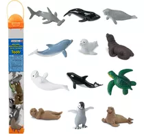 Safari Ltd. Baby Sea Life Toob Figuras: Foca Arpa, Beluga, Y