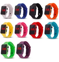 Reloj De Pulsera Led Unisex De Silicona For Adolescentes, N