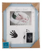 Porta Retrato 28x23cm Com Carimbo Primeira Arte Do Bebê
