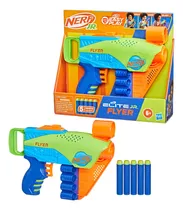 Lançador De Dardos Nerf Elite Jr Flyer Hasbro 5 Dardos F6751