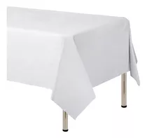 Mantel Tipo Tela Blanco Para Fiestas