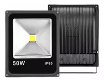 Reflector Led Cob 50w Slim Negro Blanco Frio Luminaria 67fr