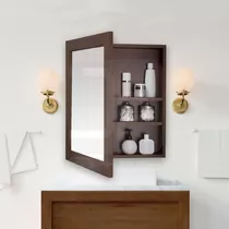 Mueble Organizador Para Baño Con Espejo En Melamina  Rh