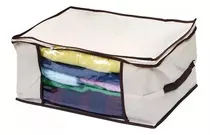 Caja Organizadora De Tela Guarda Mantas Ropa 45x45x20 Cm