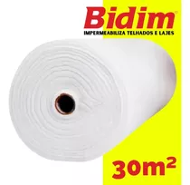 30m2 Manta Bidim Vp50 Impermeabiliza Telhados Lajes Telhas Cor Branco