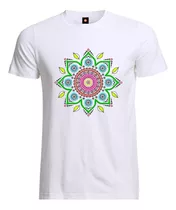 Remera Estampada Varios Diseños Mandala Flor Abierta