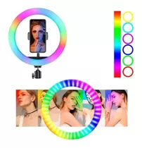Aro De Luz 26 Cm Rgb Colores Led+obsequio Control Bluetooth