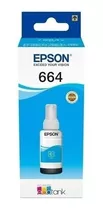 Botella De Tinta Epson T664 Azul