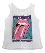 Musculosa Rolling Stone American Tour 81 Blanca Lupe Store