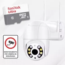 Câmera Segurança Ip Prova D'água Wifi + Cartão 64gb + Placa