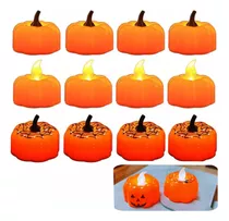 12 Adornos Decorativos De Velas Sin Llama, Color Amarillo Cá