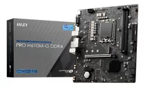 Placa-mãe Msi Pro H610m-g Ddr4 1700 12v Gen P Preta