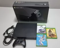 Microsoft Xbox One X 1tb Forza Horizon 4/forza Motorsport 7 Cor Preto, Na Caixa Original, + Nf. E 3 Jogos