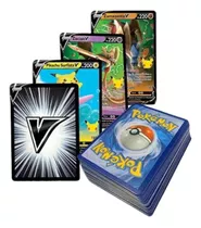 Lote Pack Pokémon 50 Cards Originais + Pokémon V Garantido