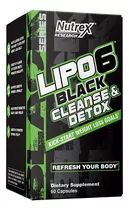 Nutrex Lipo-6 Black Cleanse & Detox - 60 Caps - Usa Sabor Sin Sabor