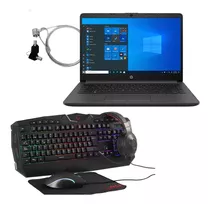 Notebook Hp 240 G8 4gb + Kit Gamer Retroiluminado + Candado