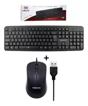 Kit Teclado E Mouse Com Fio Usb  Mox Escritório Casa Barato