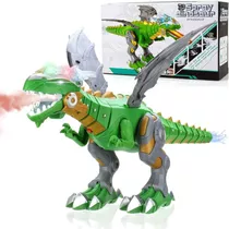 Dragão Robo Brinquedo Dinossauro Anda Bate Asas Solta Fumaça
