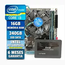 Kit Upgrade Intel Core I3 H61m 16gb De Ram Ssd 240gb