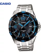 Reloj Original Casio® New Age Acero Inox. 100 Mt W. R. Nuevo