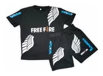 Conjunto Dryfit Niños/as Free Fire Angelical Remera + Short 