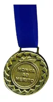 Kit C/12 Medalhas De Ouro M30 Honra Ao Mérito Com Fita Azul