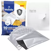 Paquete De 50 Bolsas De Mylar Wallaby De 1 Galón - (5 Mil -