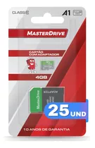 Kit 25 Cartão Memória 4gb Micro Sd Ultra Masterdrive Atacado