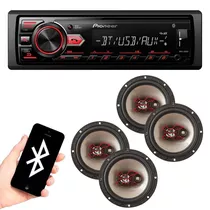 Aparelho Mp3 Automotivo Pioneer Usb Sd Bt + 4 Auto Falantes