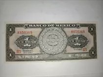 Billete Un Peso Mexicano 1967