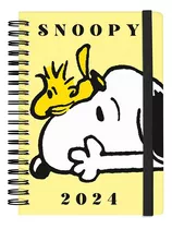 Agenda 2024 Snoopy Mooving Diaria 1 Hoja Por Dia Color De La Portada Amarillo