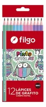 Lapiz Filgo Negro Hexagonal Grafito Hb Exterior Pastel X 12