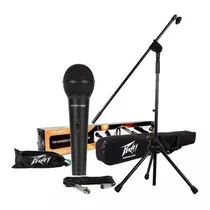 Pack Micrófono Cardioide + Atril + Cable Xlr + Funda Peavey