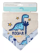 Bambino Set 2 Piezas Babero Bandana Variedades Dinosaurio Celeste