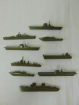 Lote C/9 Miniaturas Navios Militares Antigos - Baquelite   