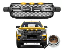 Parrilla Raptor Para Ranger 2023+ C/ Leds Ambar Tuningchrome