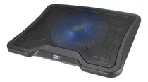 Cooler Base Enfriador Notebook Mac Windows Led Netbook Compu Color Negro Led Azul