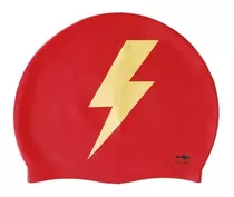 Gorra Natacion Adulto Modelo Rayo - Escualo Color Rojo Diseño De La Tela Estampado Talla Unitalla