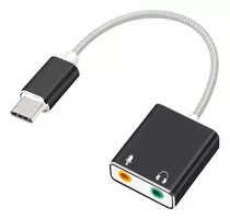 Tarjeta De Sonido Externo Conector Usb-c Micrófono Audio