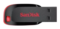 Pendrive Sandisk - Cruzer Blade - 16gb Usb 2.0 Negro Y Rojo