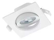 Lámpara Led Spot Ojo De Buey 3w Cuadrada Empotrar Luz Blanca